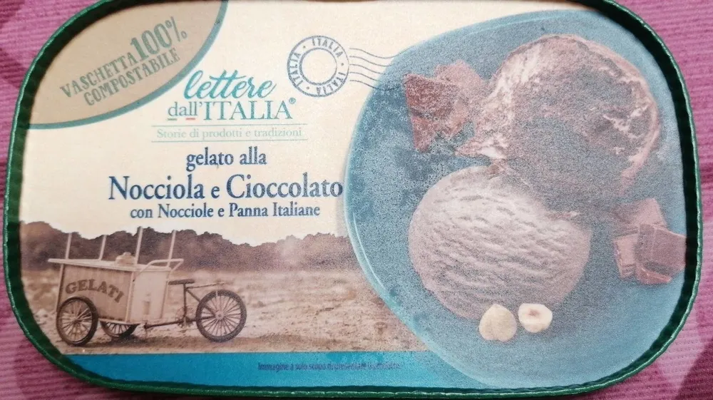 Gelato alla nocciola e cioccolato