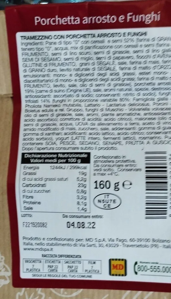 Porchetta e funghi
