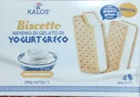 Biscotto ripieno di gelato di yogurt greco