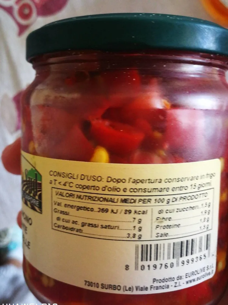 Peperoncino piccante a rondelle