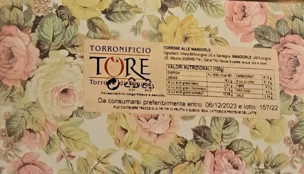 Torrone sardo di Tonara