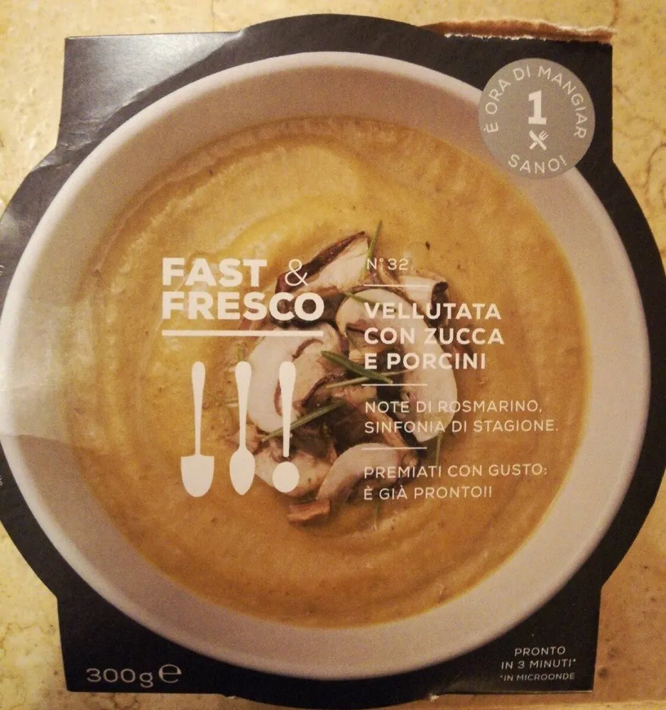 Vellutata con zucca e porcini