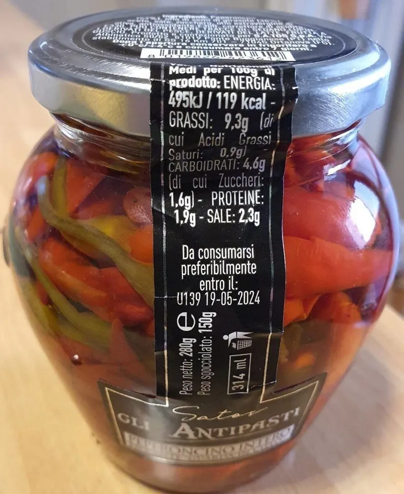 Peperoncino intero sott'olio