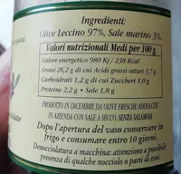 Olive lecchino asciutte denocciolate.