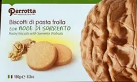 Biscotti di pasta frolla con noce di Sorrento