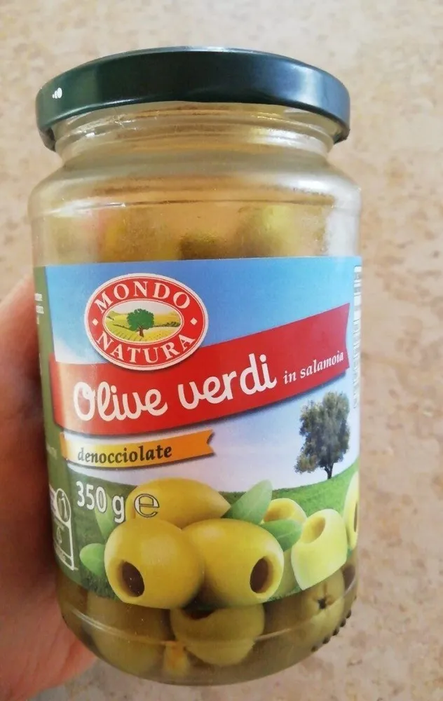 Olive verdi in salamoia denocciolate