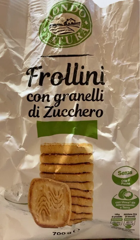Frollini con granelli di zucchero
