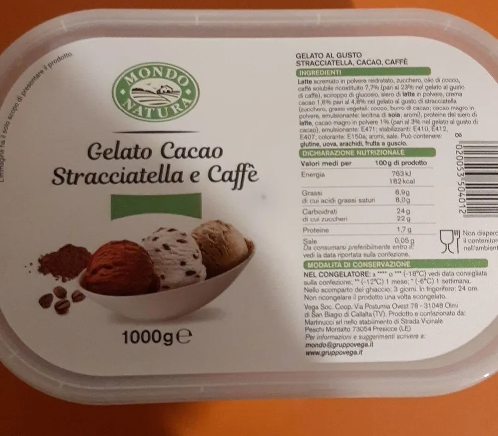 Gelato Cacao Stracciatella e Caffè