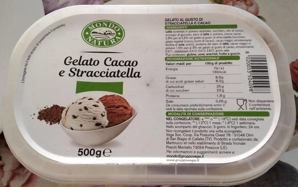 Gelato cacao e stracciatella