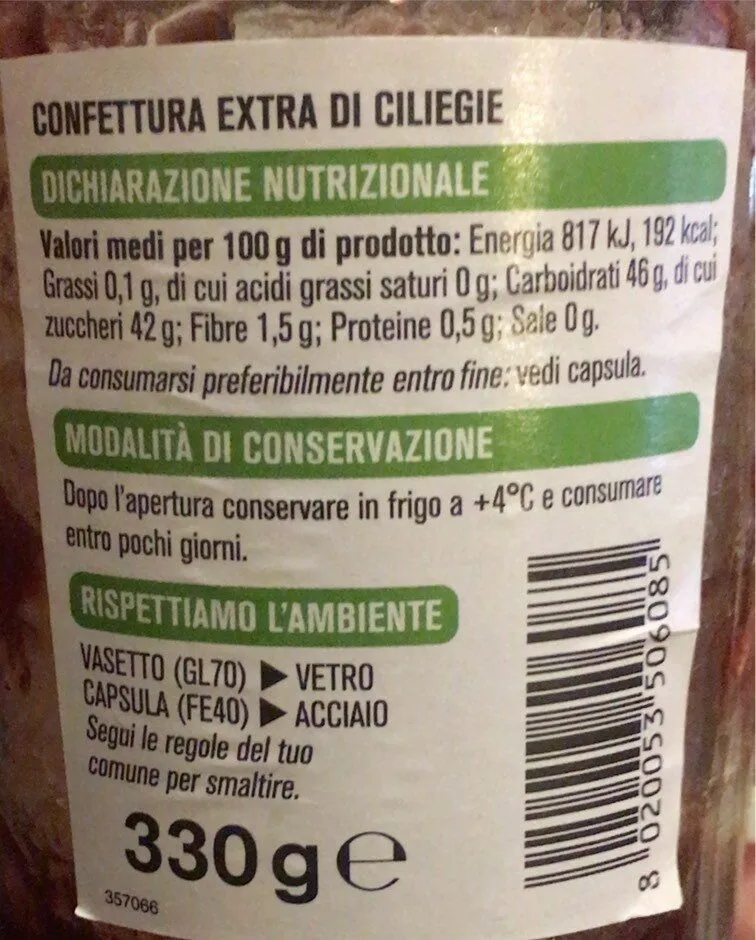 Ciliegie confettura extra