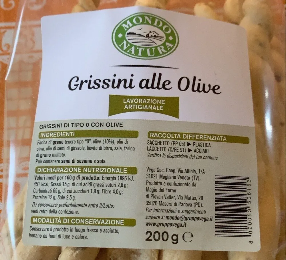 Grissini alle olive