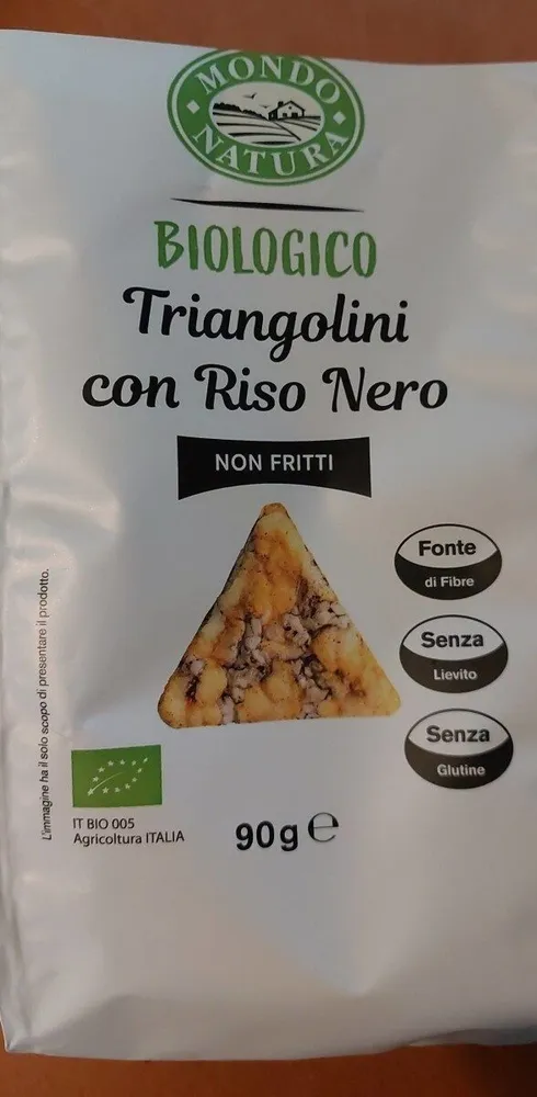 Triangolini con riso nero