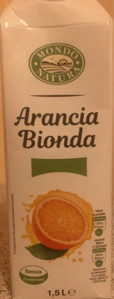 Succo all’Arancia bionda