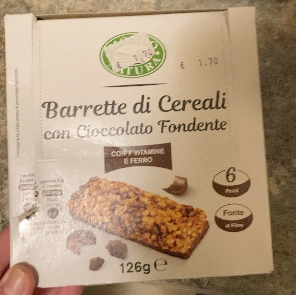 Mondo natura barrette cereali e cioccolato