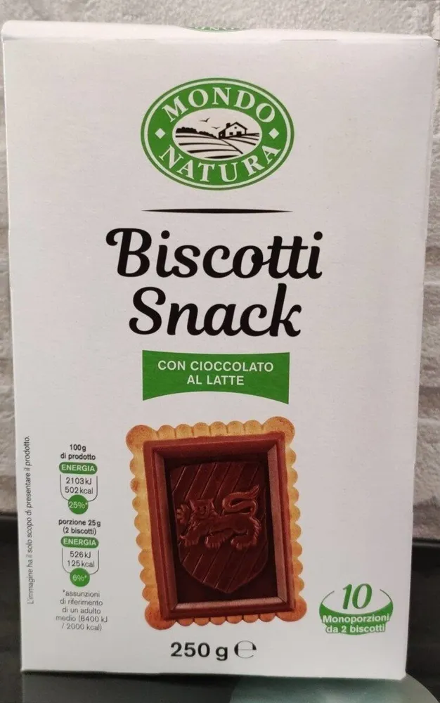 Biscotti Snack con cioccolato al latte