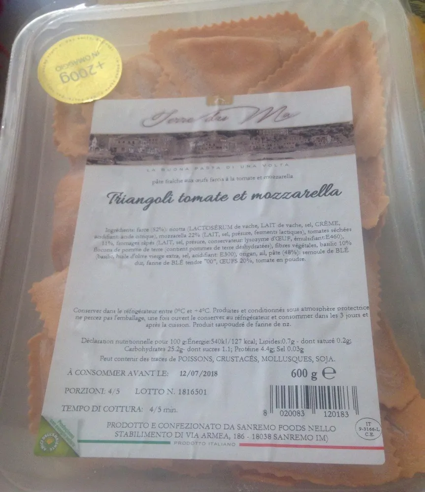 Triangoli tomate moza