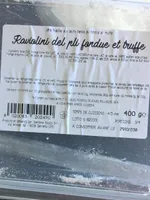 Raviolini del pli fondue et truffe