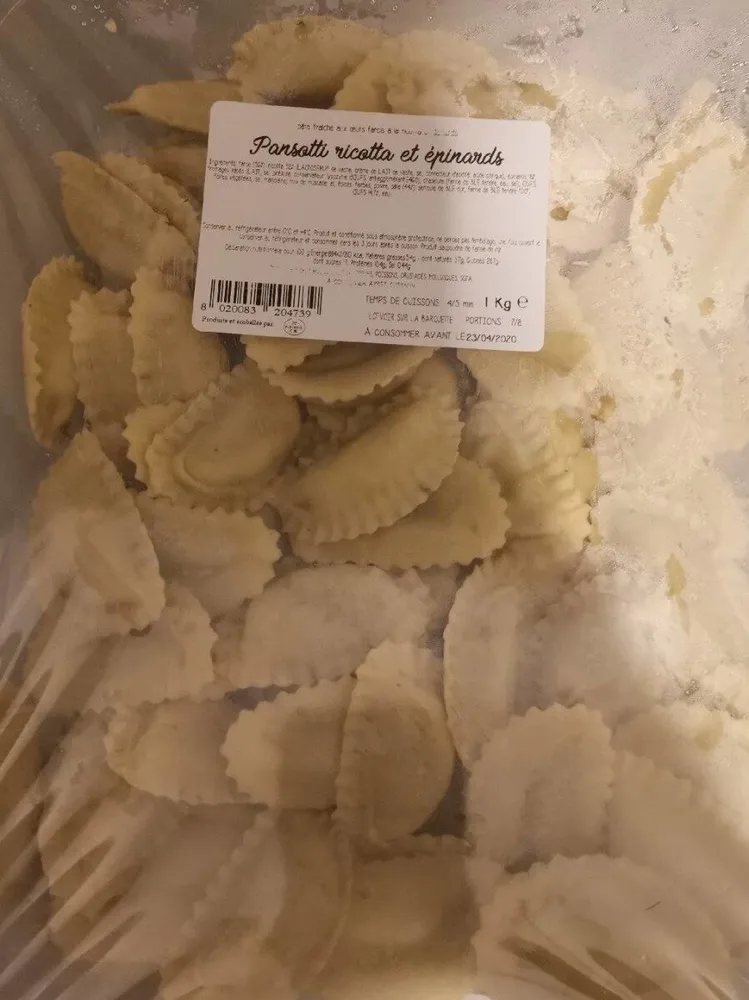 Pansotti ricotta et épinards