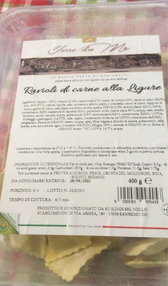 Ravioli di carne alla ligure