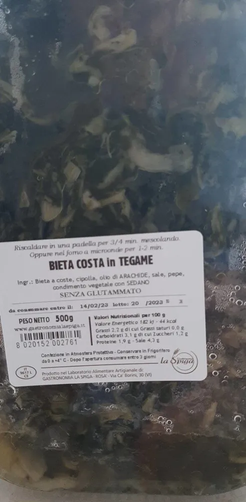 Bieta e costa in tegame
