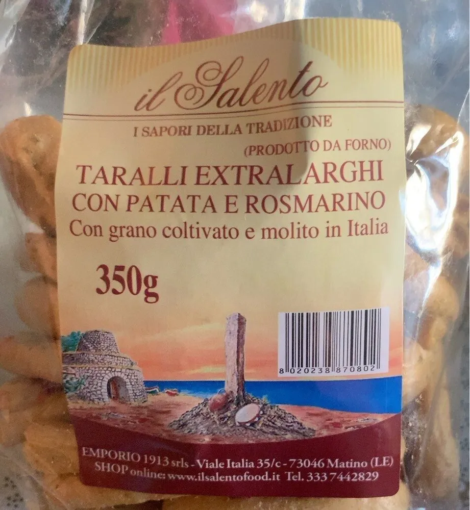 Taralli extralarghi con patata rosmarino