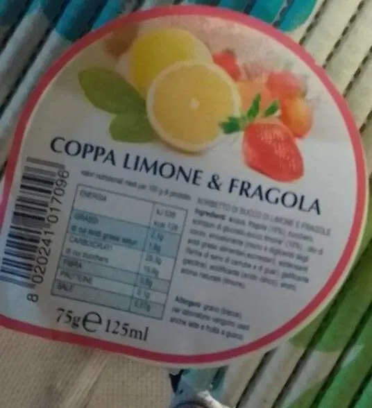 Coppa limone e fragola