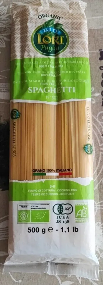 Naturel Spaghetti 500g Organic durum wheat