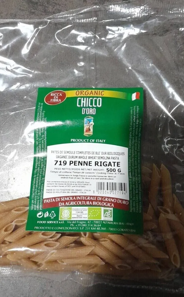 Penne rigate integrali bio