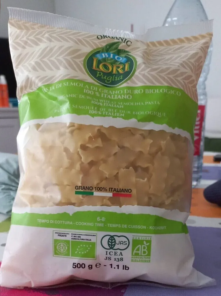 Pâte de semoule de blé dur biologique
