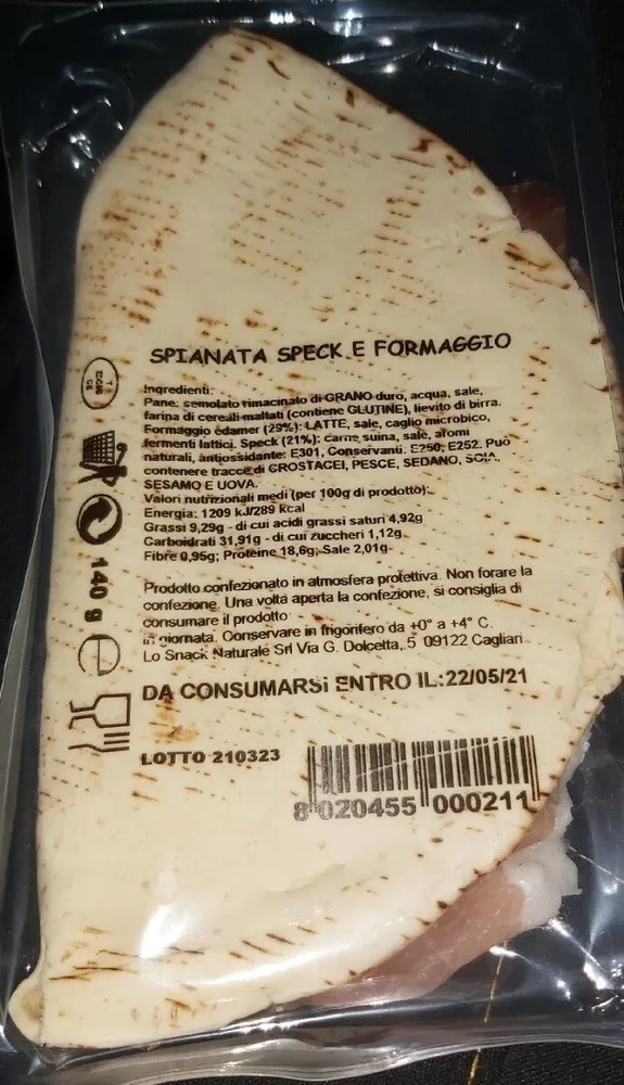 Spianata speck e formaggio