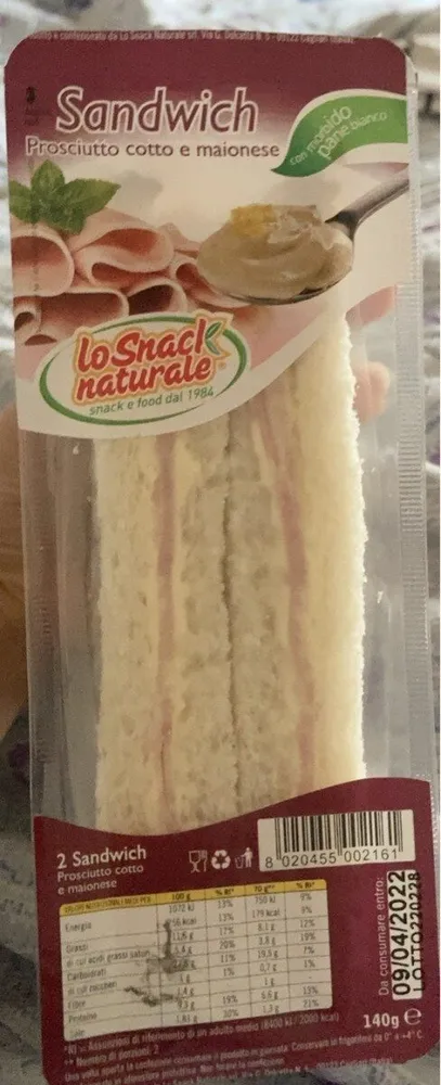 sandwich prosciutto cotto e maionese