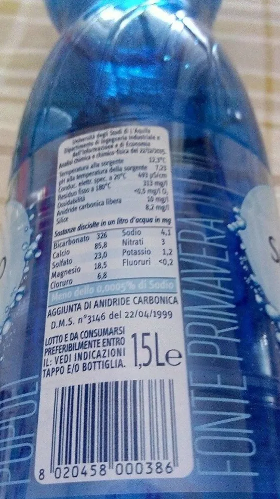 Acqua minerale naturale