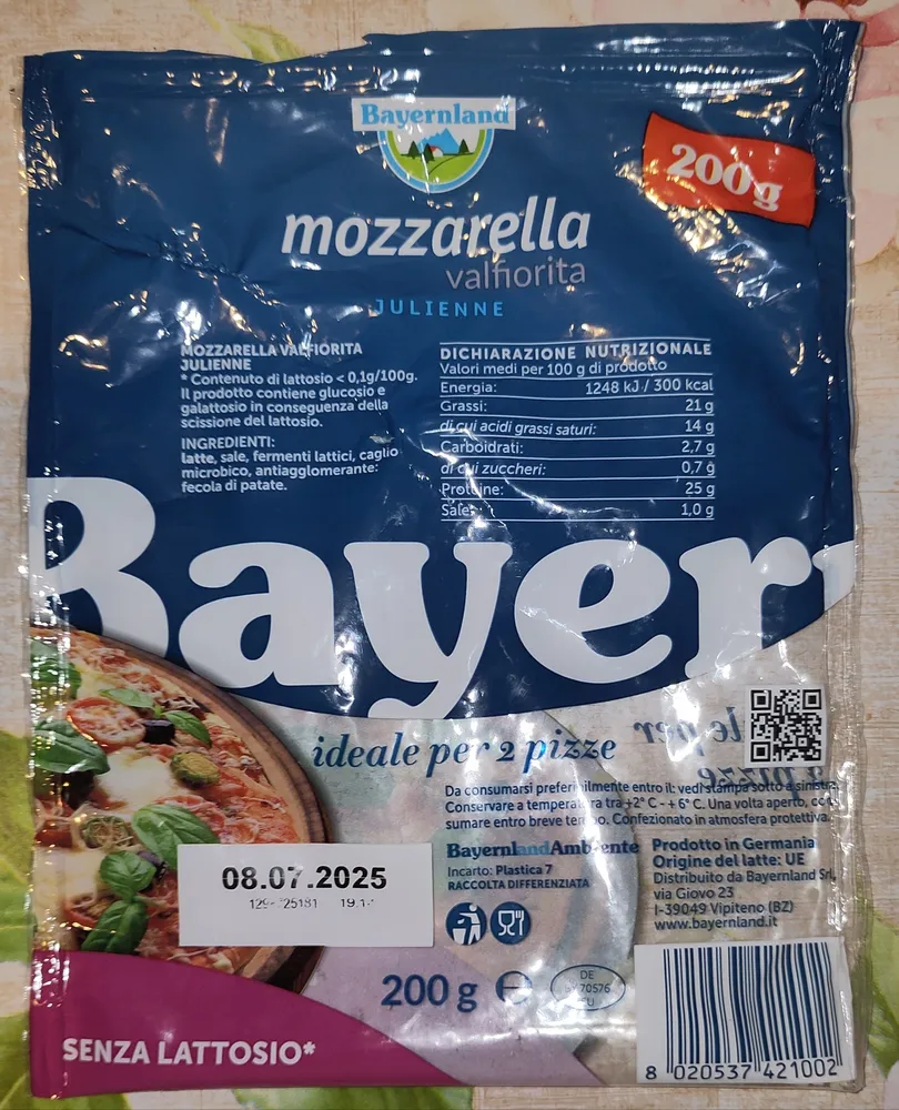 Mozzarella Valfiorita Julienne