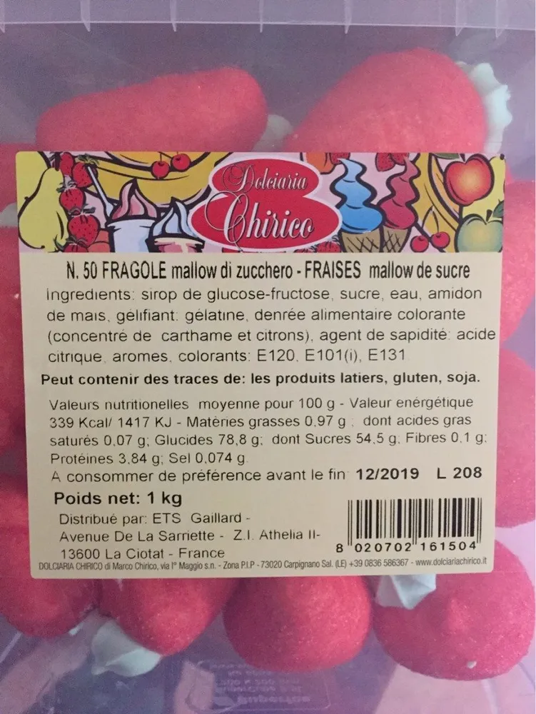 Grosses fraises chamallow