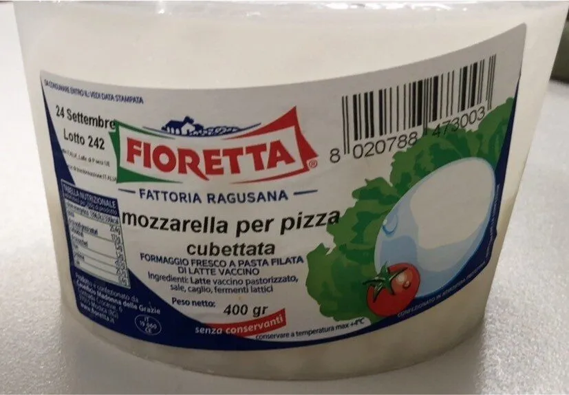Mozzarella per pizza cubettata