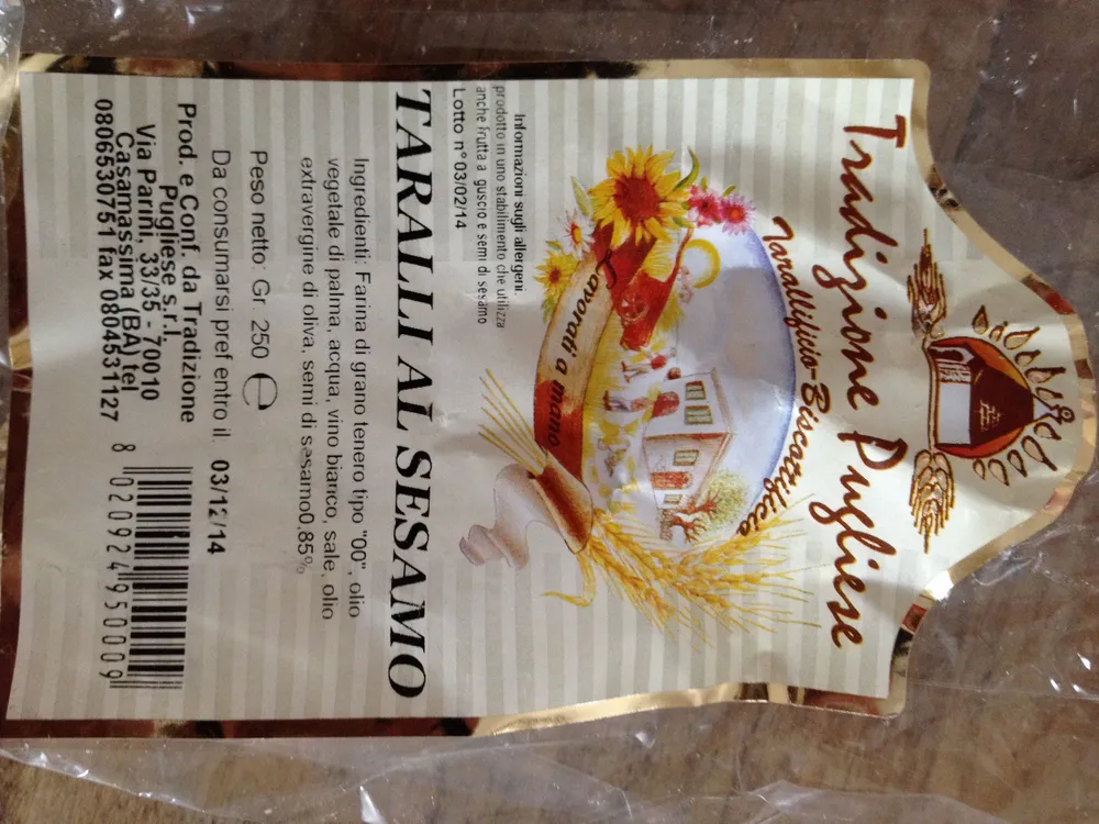 Taralli al sesamo