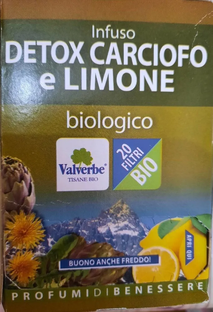 Infuso detox carciofo e limone
