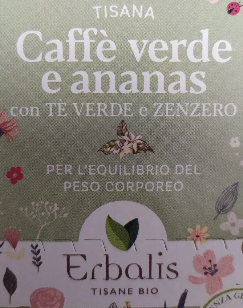Tisana caffè verde e ananas un tè verde e zenzero