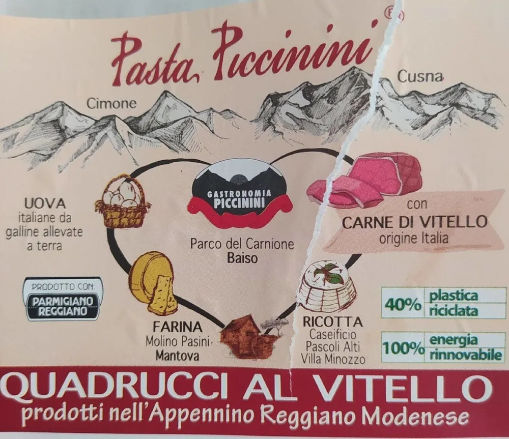 Quadrucci al vitello