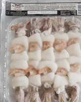 Spiedini di calamari indopacifici e mazzancolle