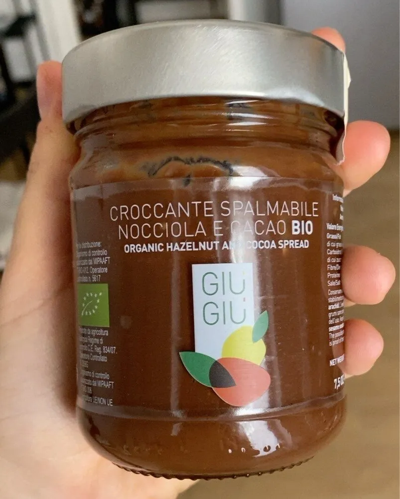 Croccante spalmabile nocciola e cacao bio