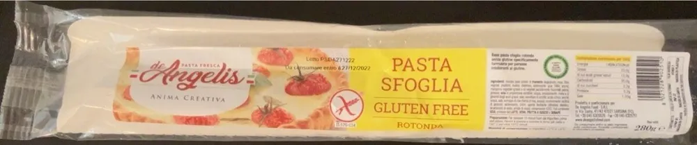 Pasta sfoglia Glutenfree