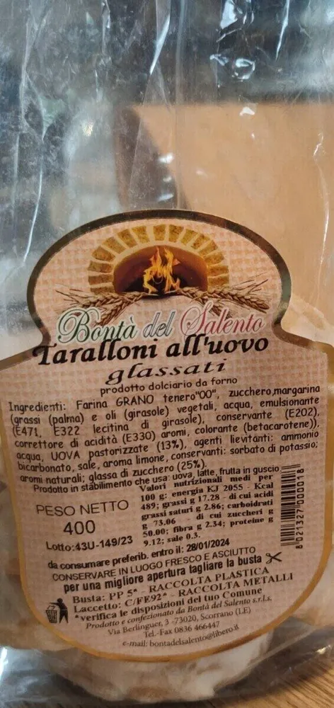 Taralloni all'uovo