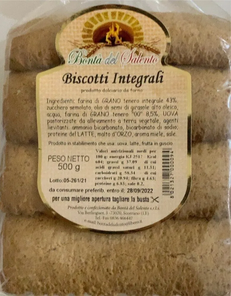 Biscotti integrali