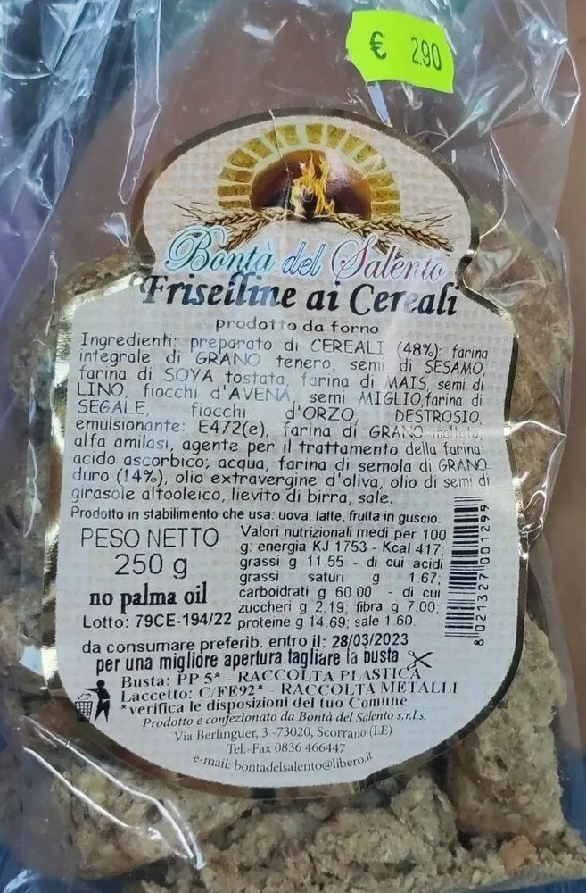 Friselline ai cereali