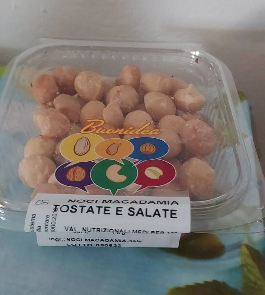 Noci di macadamia tostate e salate