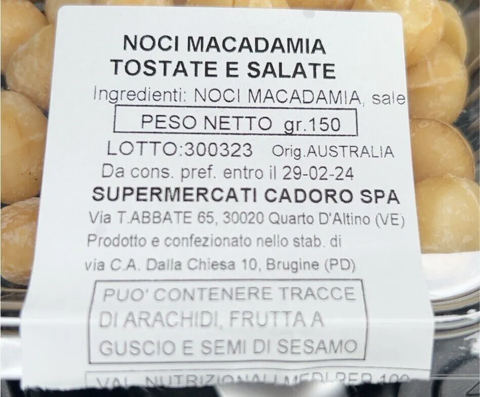 Noci di Macadamia