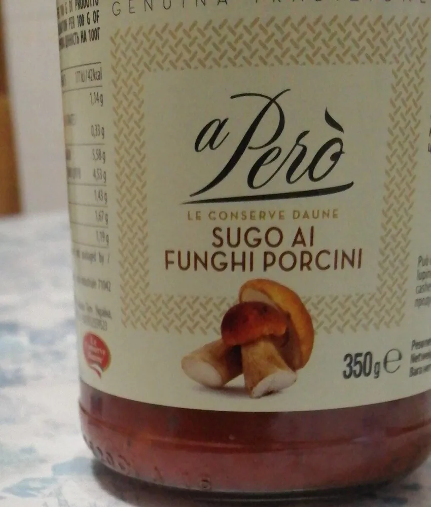 A Però sugo ai funghi porcini