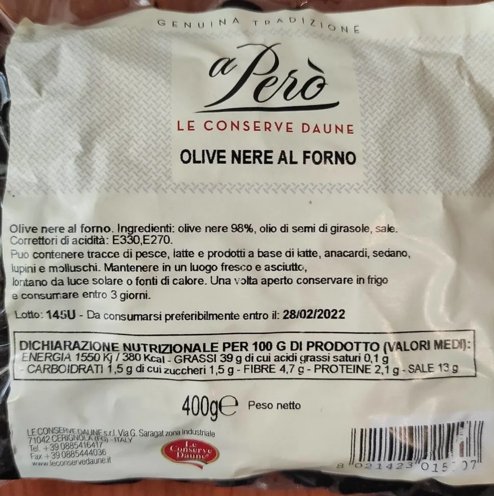 Olive nere al forno