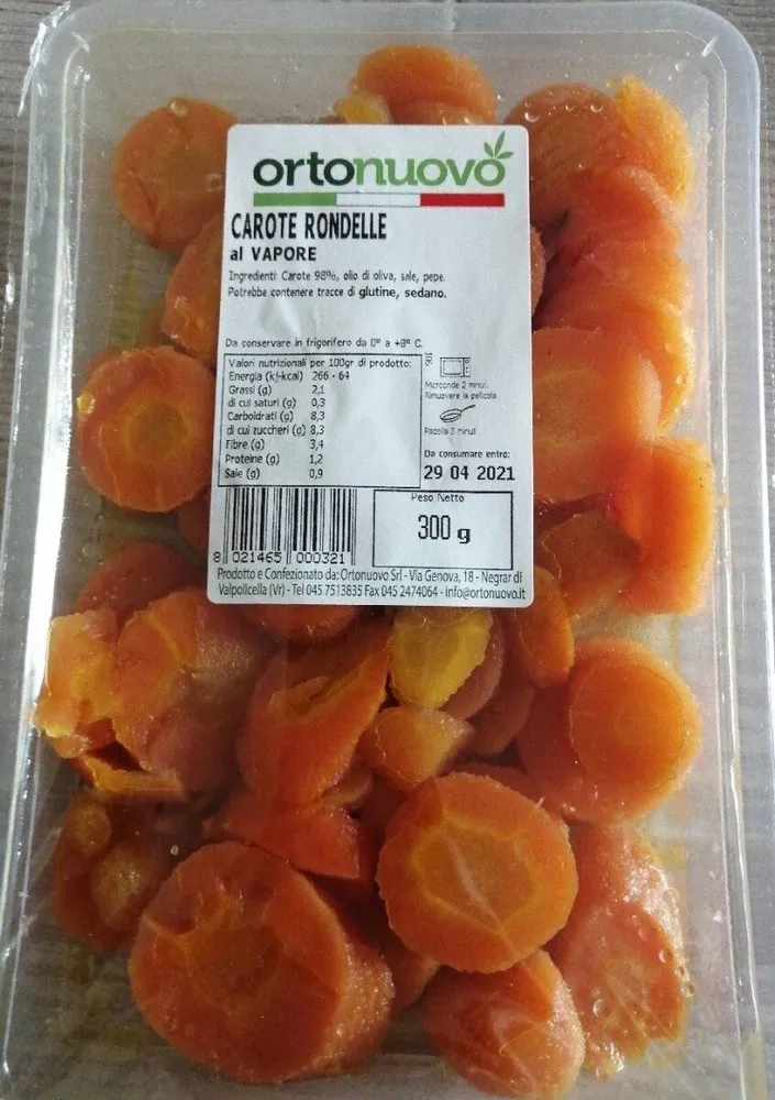 Carote rondelle al vapore